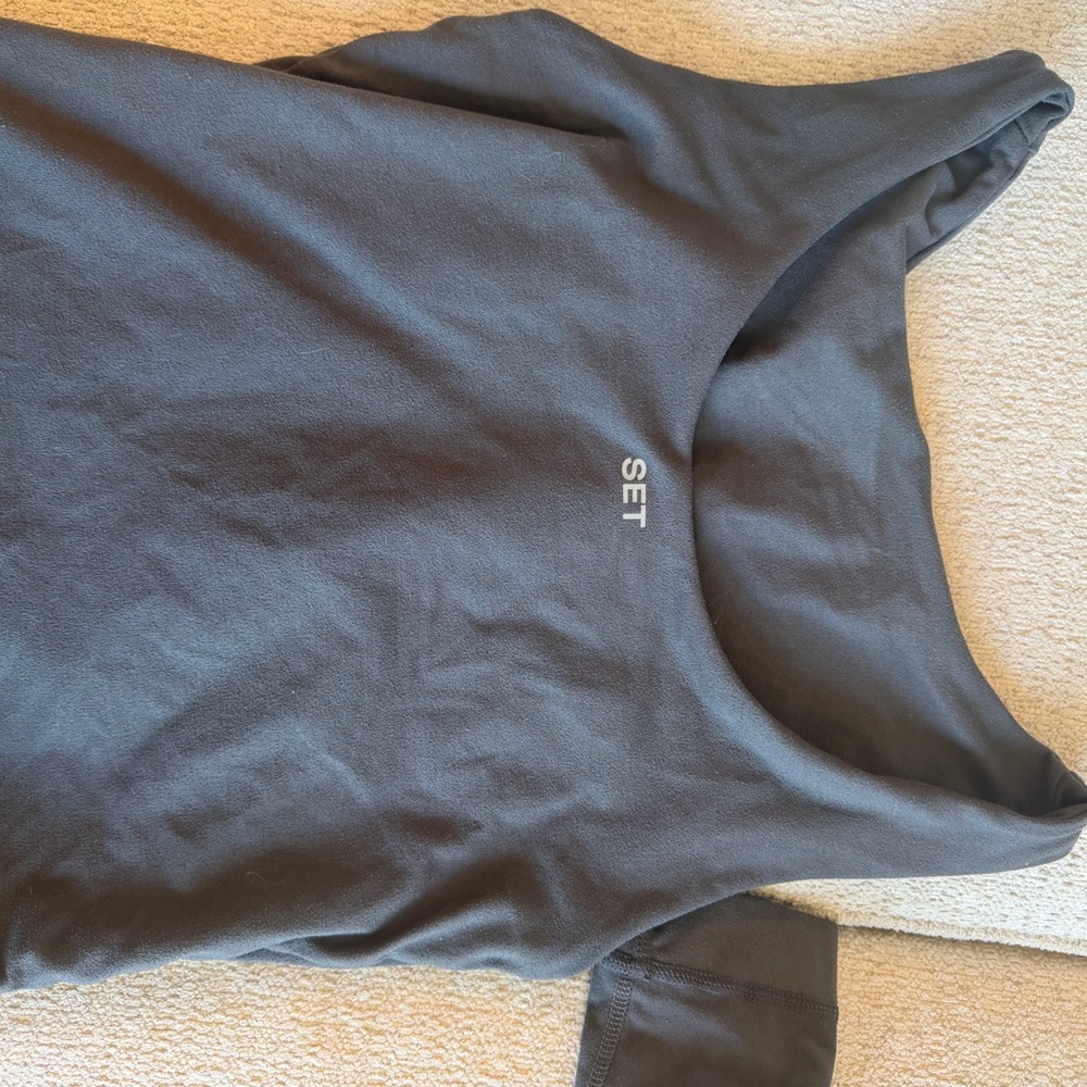 Set Active Charcoal Gray Lightweight Leggings - image 4